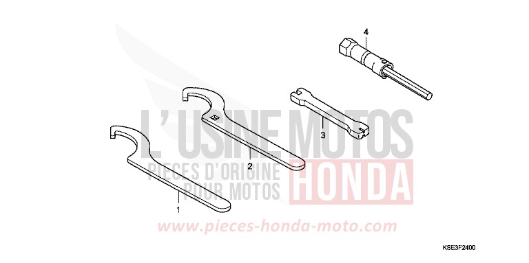 OUTILS de CRF150R "Grandes Roues" EXTREME RED (R292) de 2007